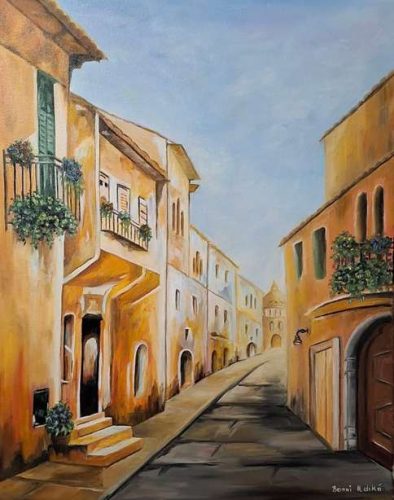 16-bonni-ildiko-mediteran-utca-50x40-olaj-ildiko-bonni